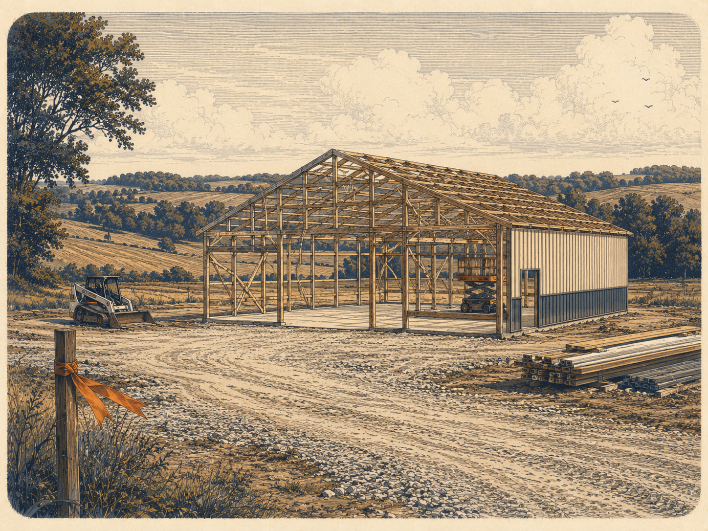 Residential home addition under construction